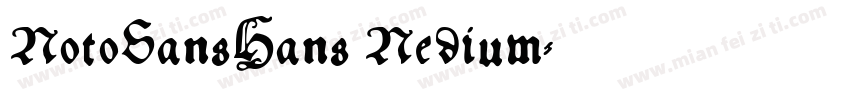 NotoSansHans Nedium字体转换